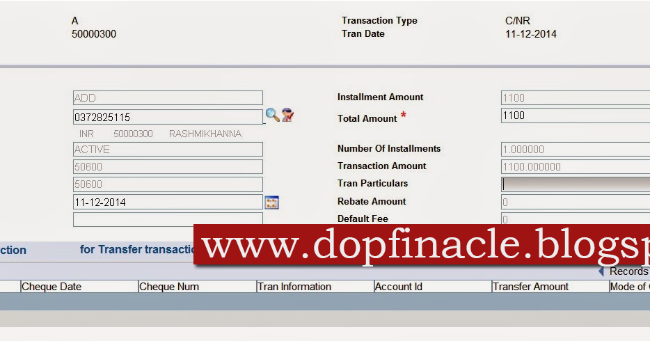 Validation removed from CRDP Menu in DOP Finacle | PO TOOLS