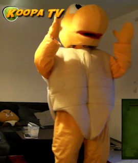 French Koopa TV Troopa in a suit human cosplay koopa.fr