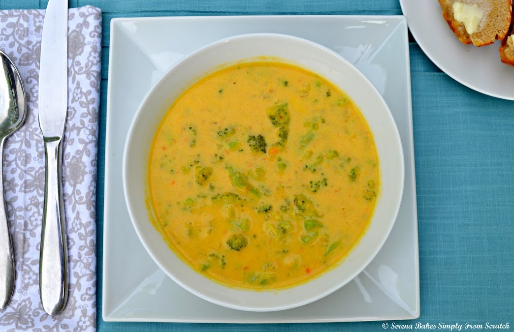 Broccoli Cheddar Cheese Soup Gluten Free Serena Bakes Simply From Scratch