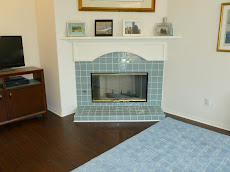 Glass Tile Fireplace