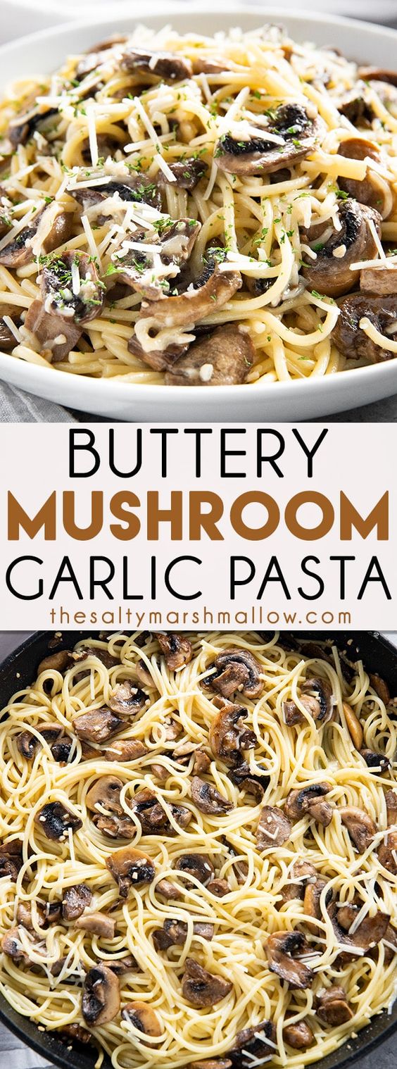 GARLIC BUTTER MUSHROOM PASTA Easy All Recipes