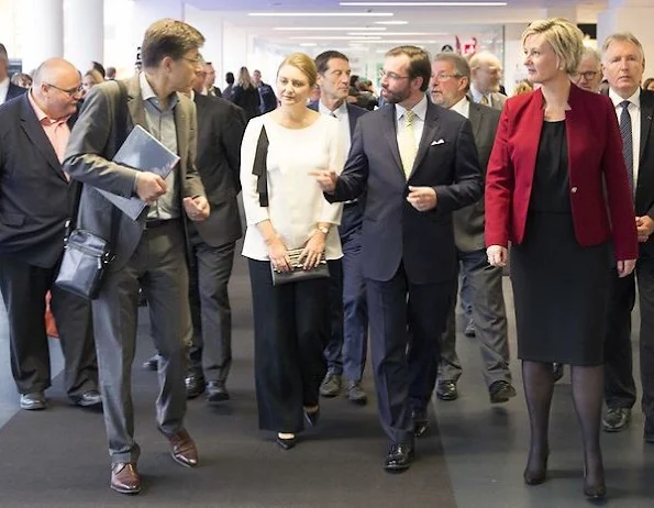 Hereditary Grand Duke Guillaume and Hereditary Grand Duchess Stephanie of Luxembourg visited "Home and Life" exhibition