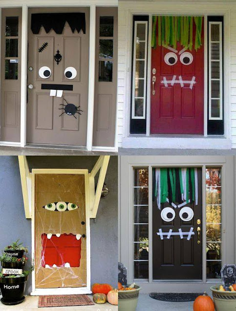 Decoración de puertas para Halloween