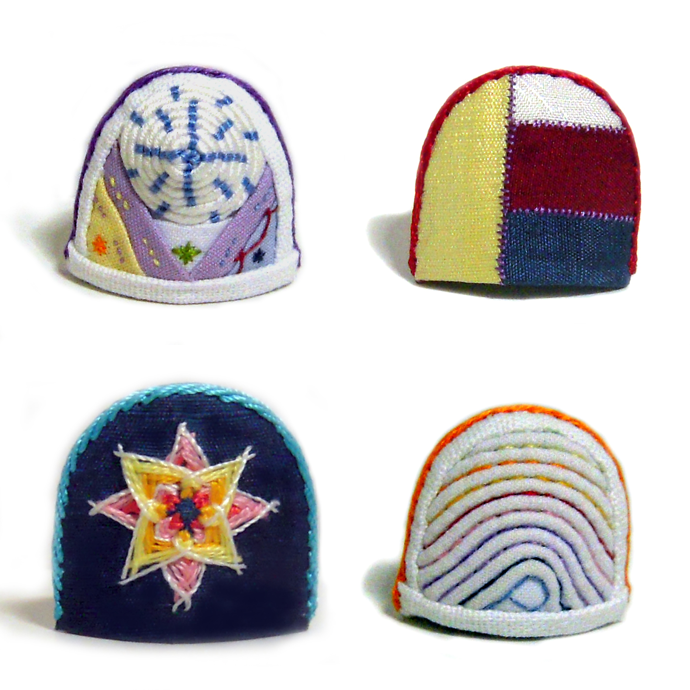 RimKim Studio [Thimble] Set of 4 Thimbles Korea Traditional Sewing