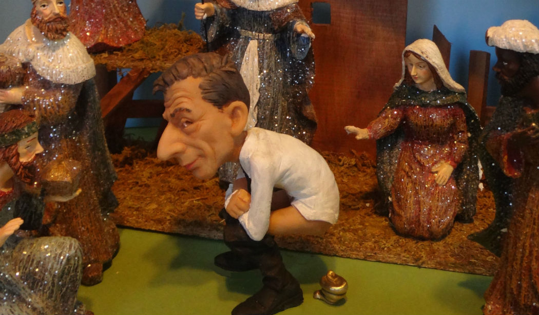 Artist creates Nativity figurines depicting people pooping
