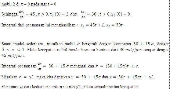 Belajar Kimia Umum Arus Lalu Lintas Dalam Persamaan Diferensial Parsial