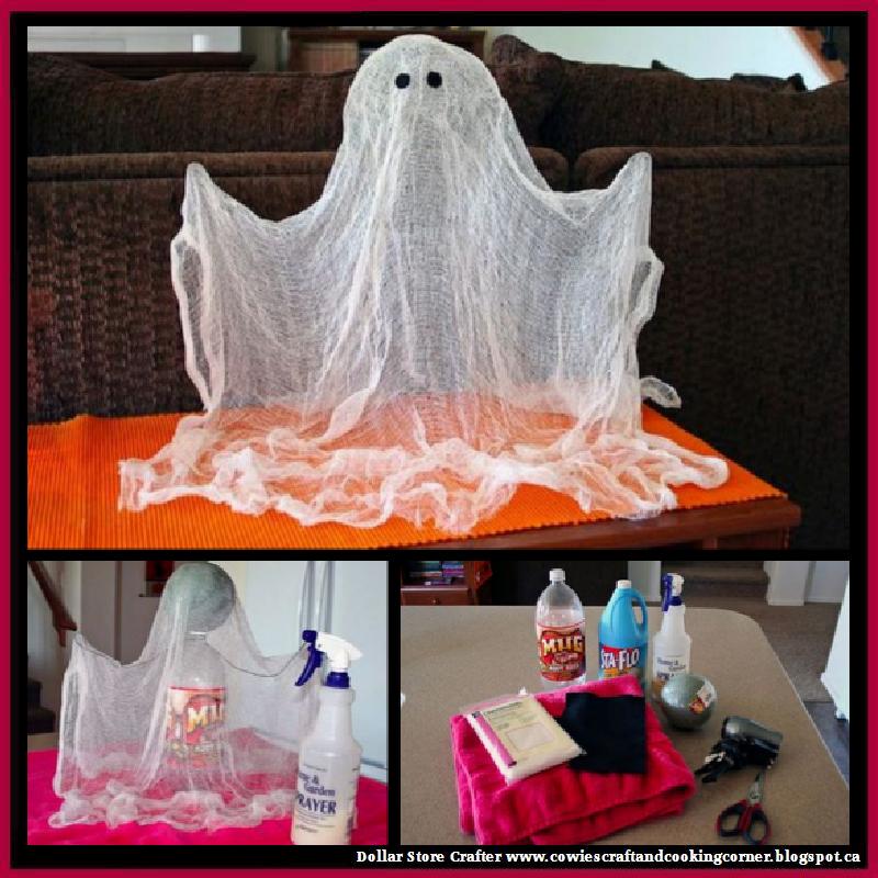 Dollar Store Crafter Turn Dollar Store Cheesecloth Into Floating Ghosts