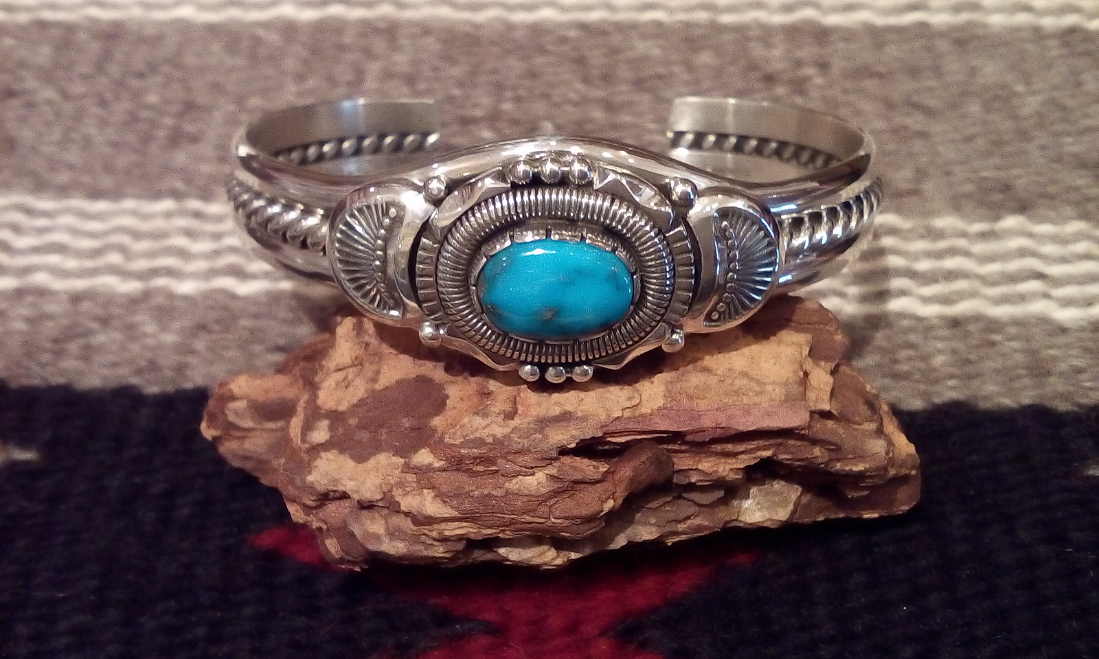 インディアン ジュエリー シルバー &ターコイズ バングル 1970年代