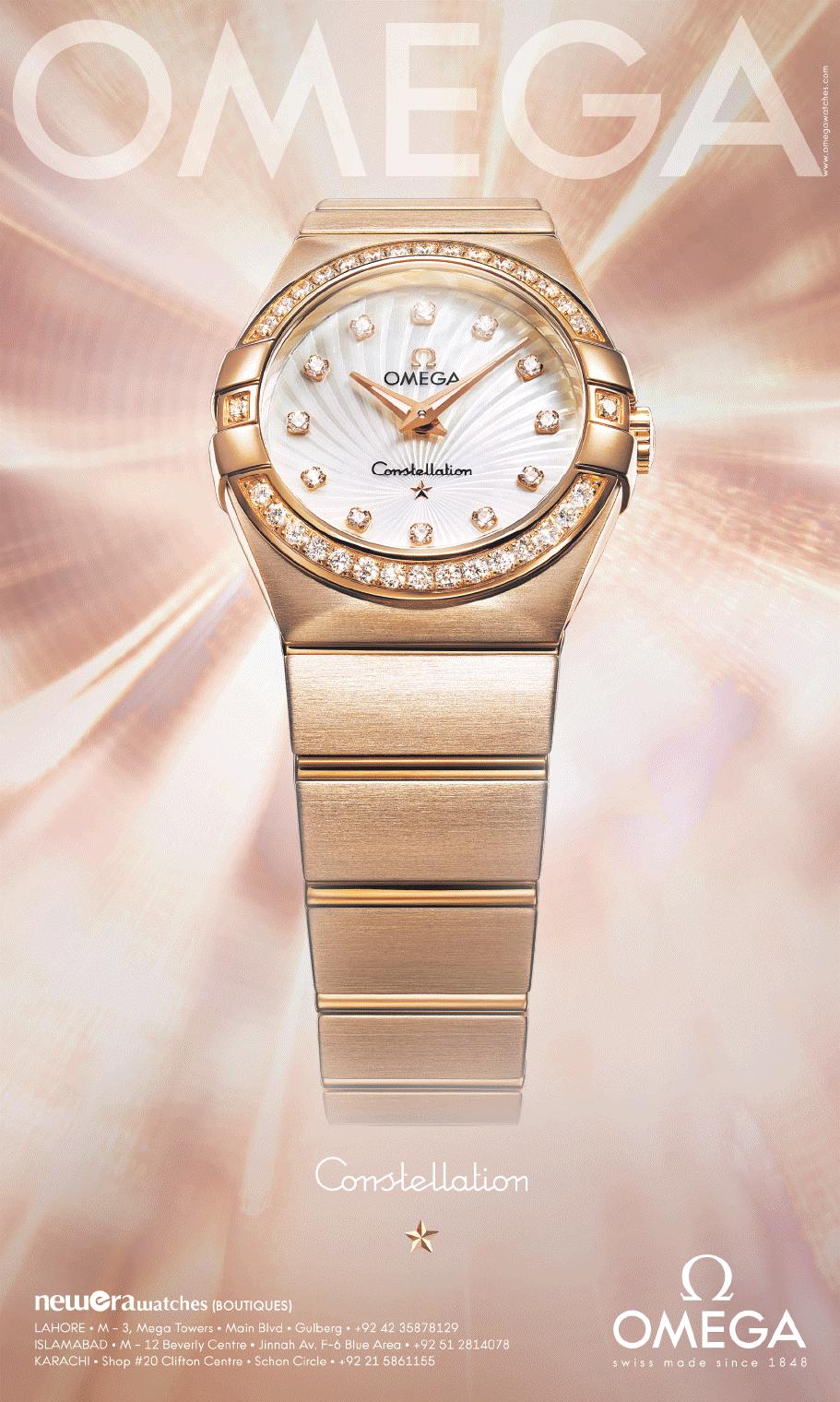 Advertising in Pakistan: OMEGA Watches | Constellation | Swiss made ...