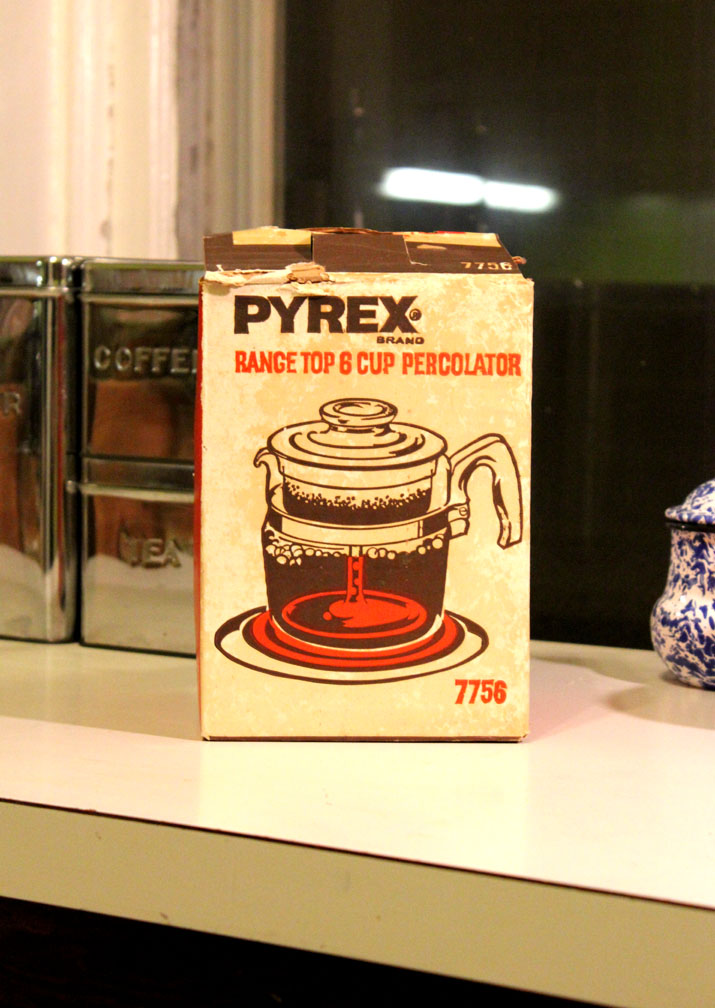Flameware Coffee Percolator w/ Large Handle : Pyrex Love