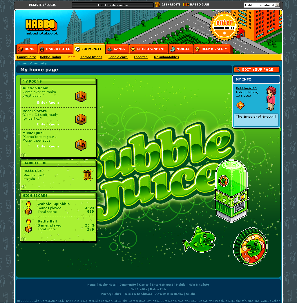 Coleção Bubble Juice Banco de imagens do Habbo Hotel Acervo
