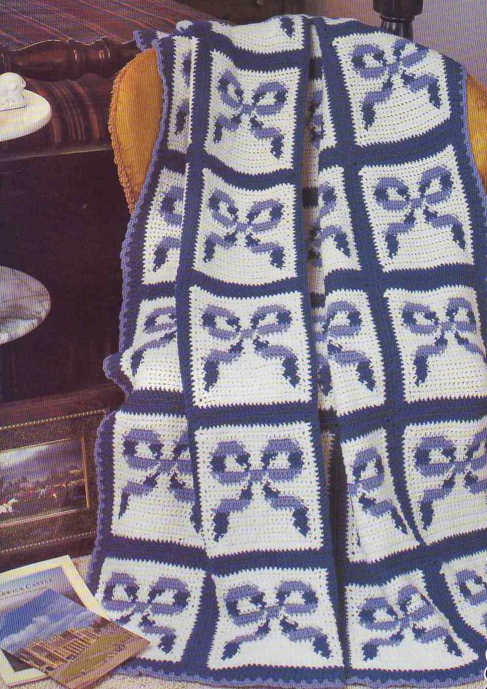 Free English Crochet patterns for free crochet baby blanket 2062