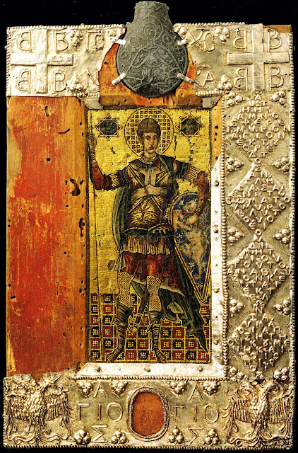 Η εικόνα του Αγίου Δημητρίου από το Σασοφεράτο της Ιταλίας.
