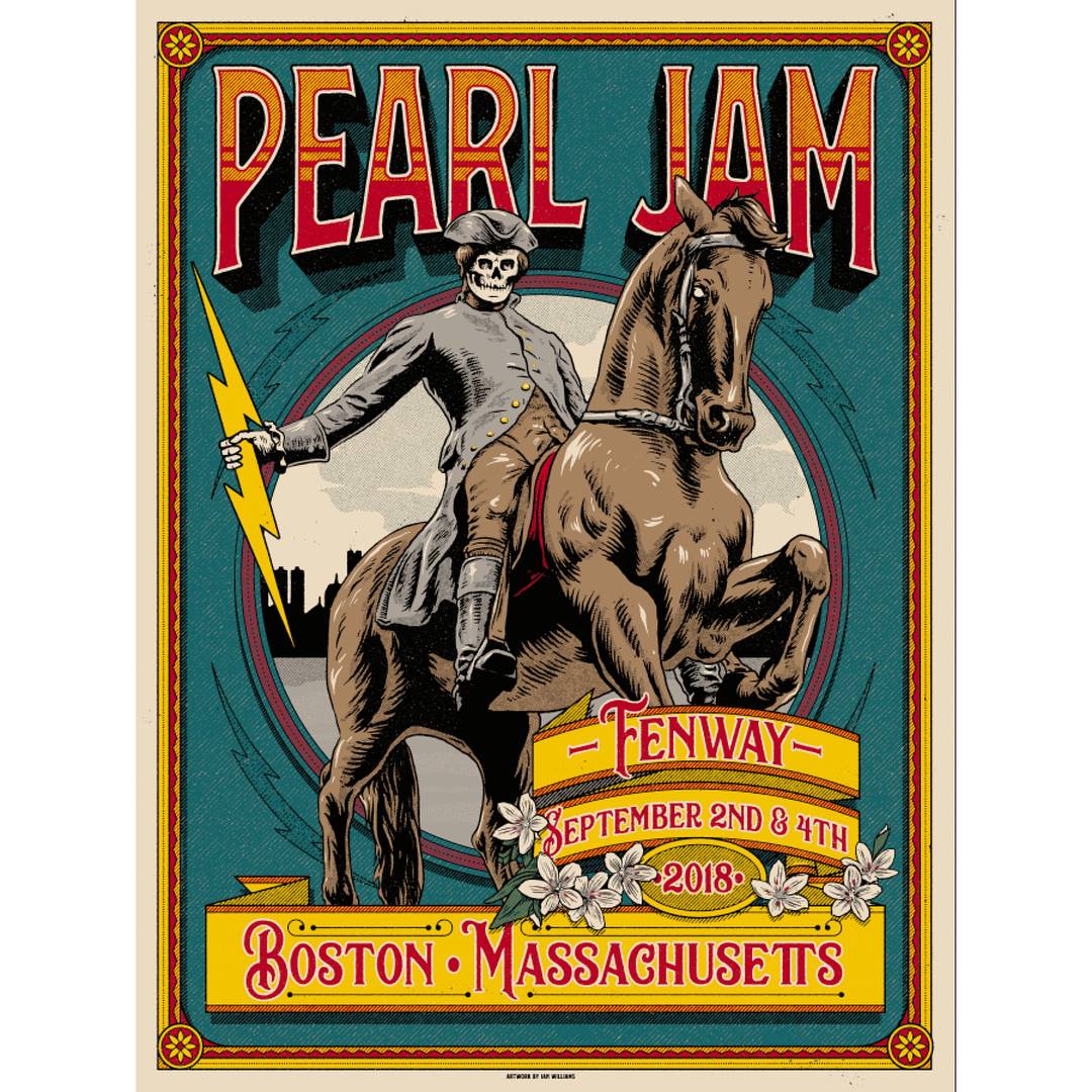 INSIDE THE ROCK POSTER FRAME BLOG Pearl Jam Boston Print By Ian