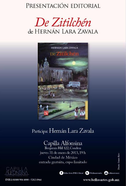 Presentación del libro "Zitilchén" de Hernán Lara en la Capilla Alfonsina del INBA
