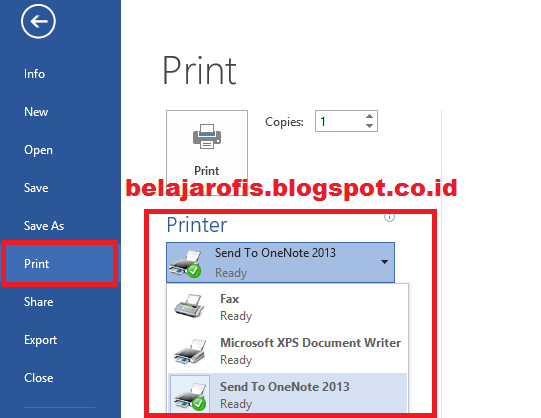 Cara Mudah Mencetak Dokumen Pada Microsoft Word 2013