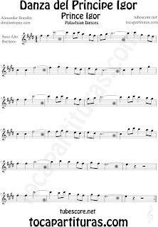 Partitura de para Saxofón Alto y Sax Barítono by Sheet Music for Alto and Baritone Saxophone Music Scores