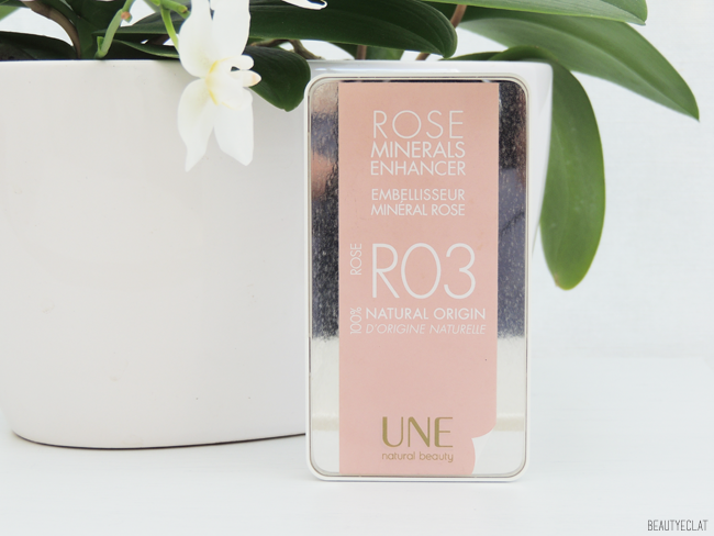 revue avis test swatch une natural beauty rose minerals enhancer embellisseur mineral rose