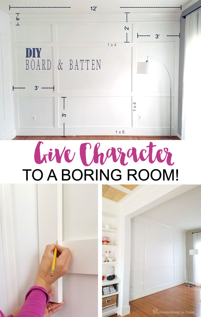 white on white wall treatment - Give Character to a boring room
