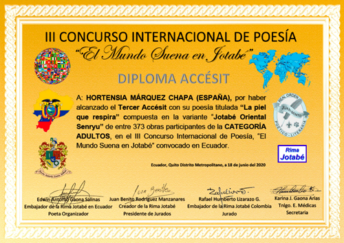 3er. Accésit III Conc.Int.Jotabé Ecuador