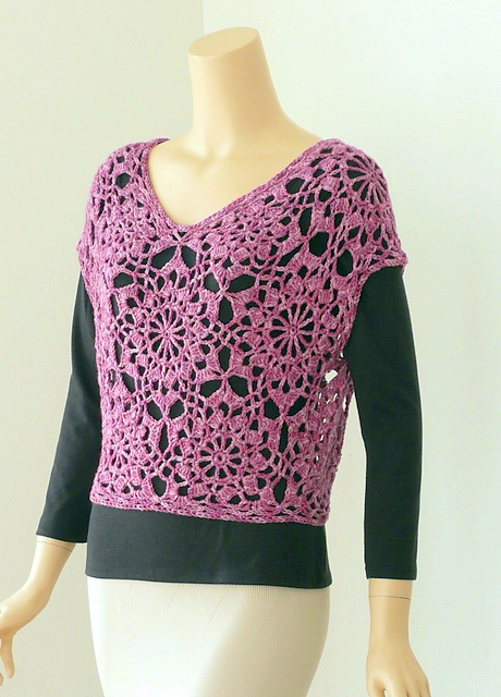 Lace sleeveless top Crochet pattern