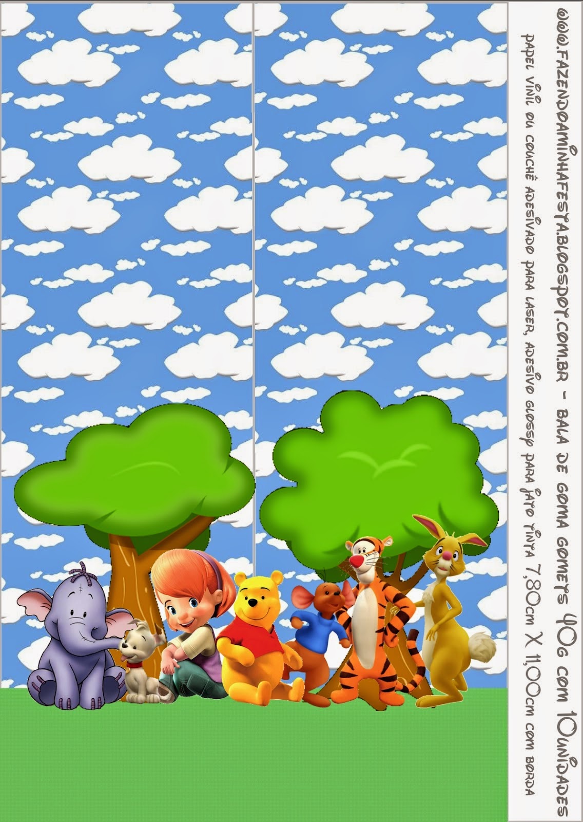 Winnie the Pooh: Etiquetas Candy Bar para Imprimir Gratis. Etiquetas de Winnie the Pooh para imprimir gratis.