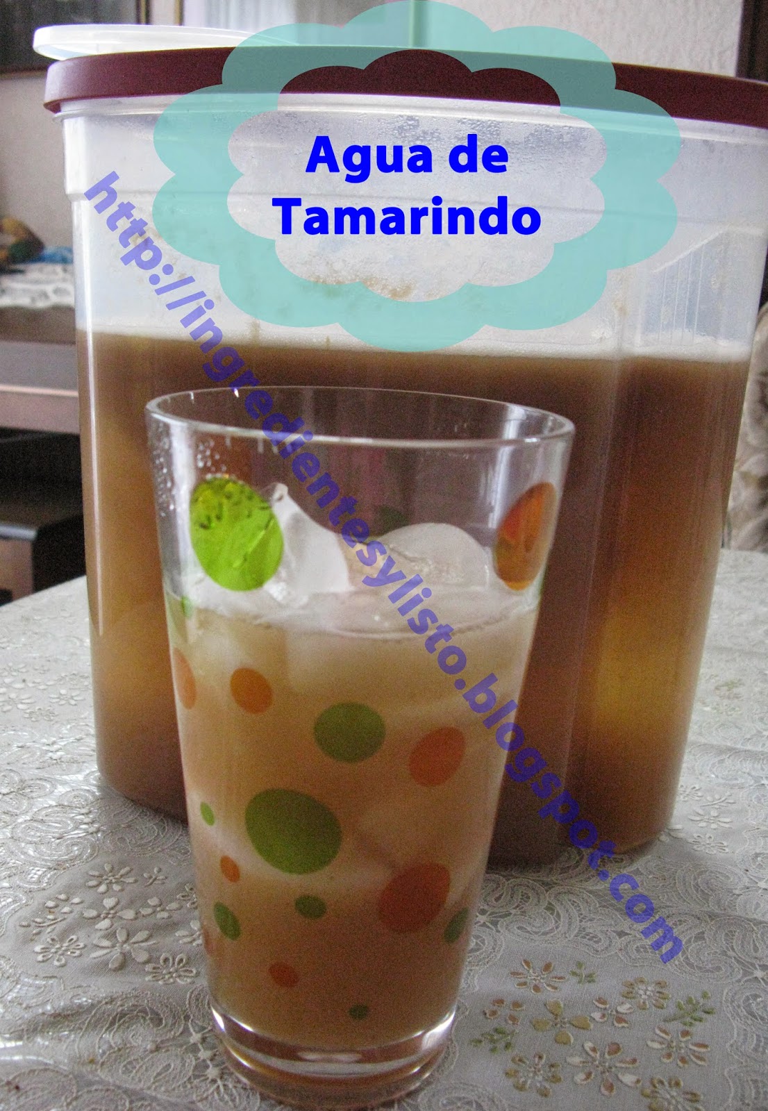 Ingredientes y ¡Listo! Agua de Tamarindo