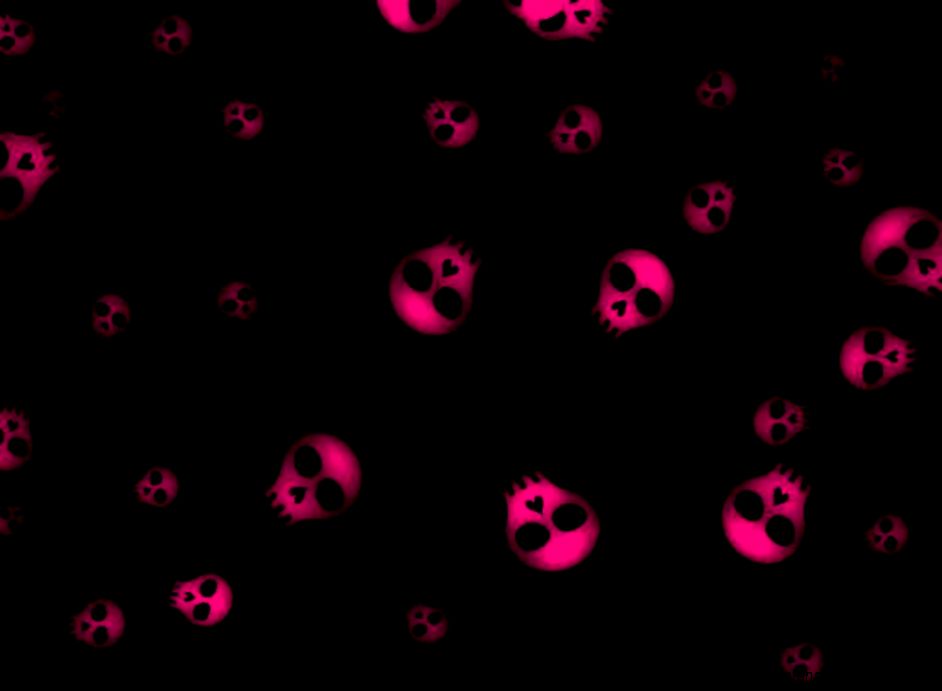 pink skulls background
