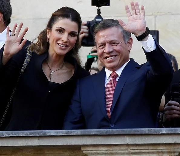 Queen Rania and King Abdullah attended the ceremony of International Westphalian Peace Prize 2016 at the City Hall in Münster, Germany