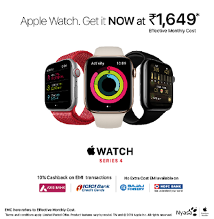 apple watch 4 monthly cost