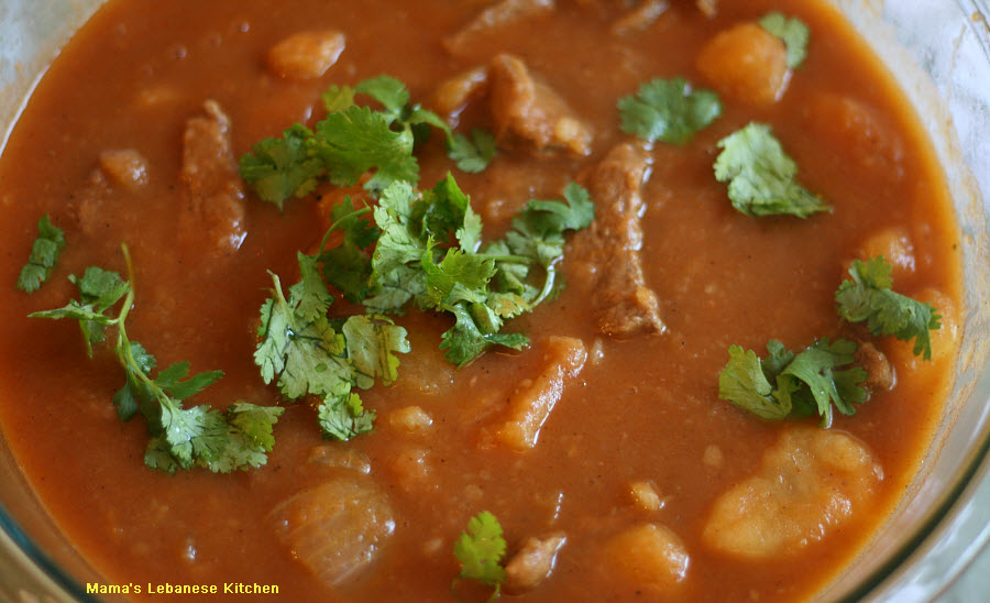 Lebanese Potato and Beef Stew With a Side of Rice Recipe LEBANESE RECIPES