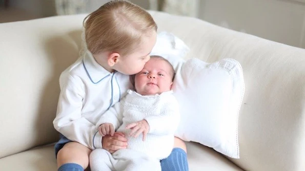 The Duchess of Cambridge took this picture of George and his newborn sister. 