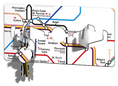 key hook with London Underground lines