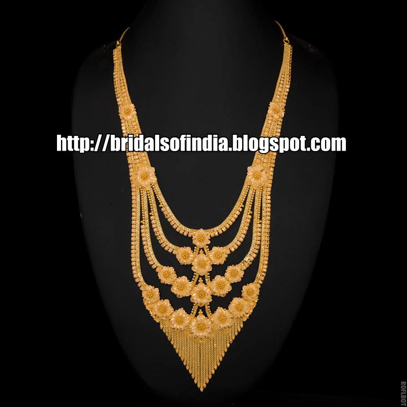 Fashion world: Gold Long Haram Design - AVR Swarna Mahal Jewellery