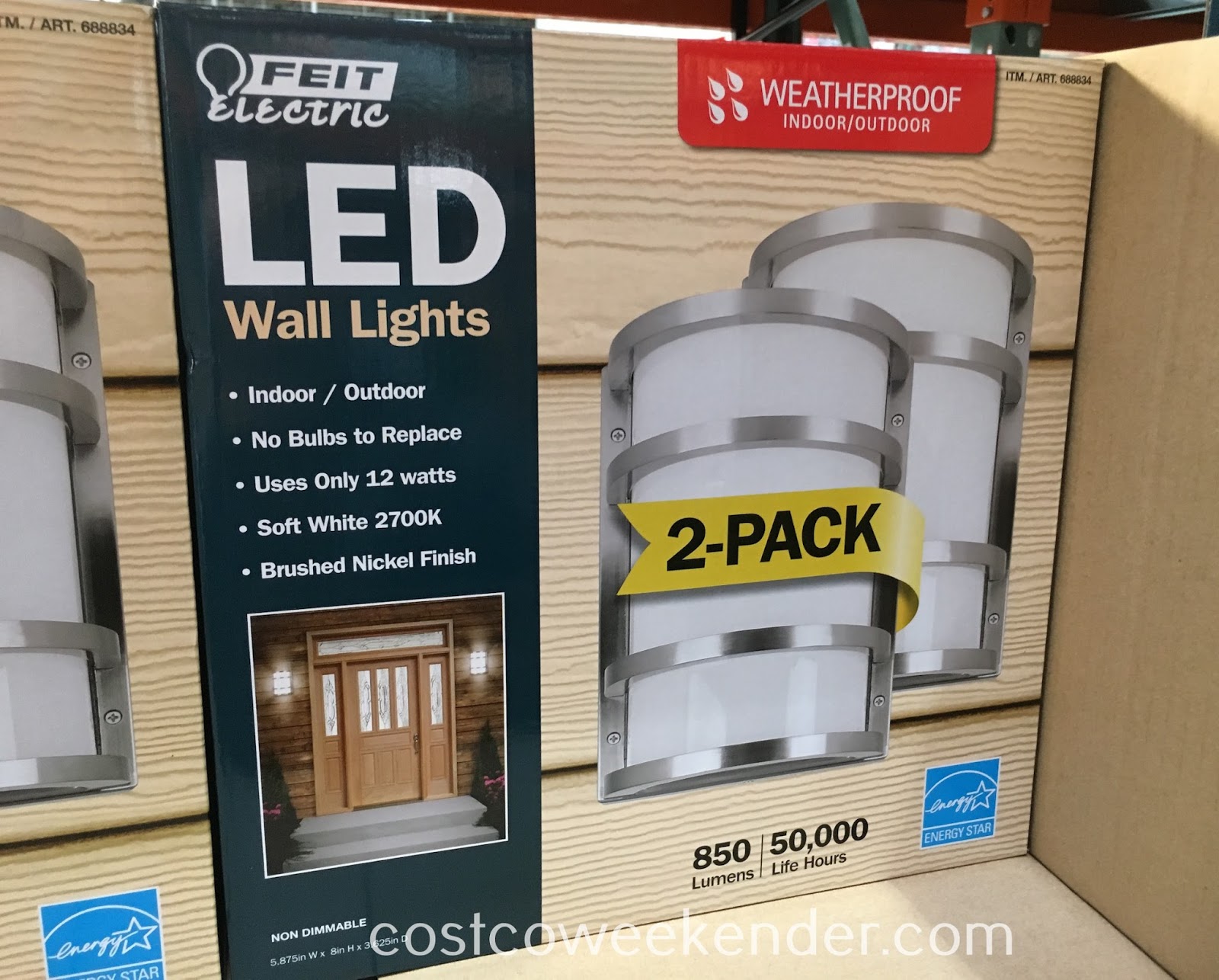 Feit Electric LED Wall Sconce Lights (2 pack) Costco Weekender