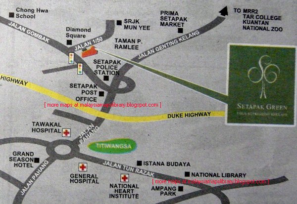 Malaysia Maps Library: Map of Setapak Green