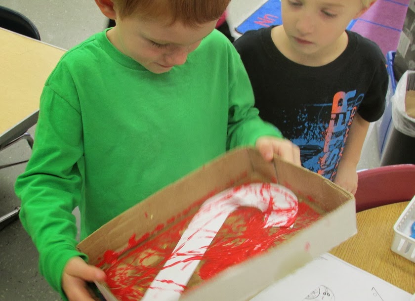 Candy Cane Activities - Candy Cane Puffy Paint ~ Learn Play Imagine
