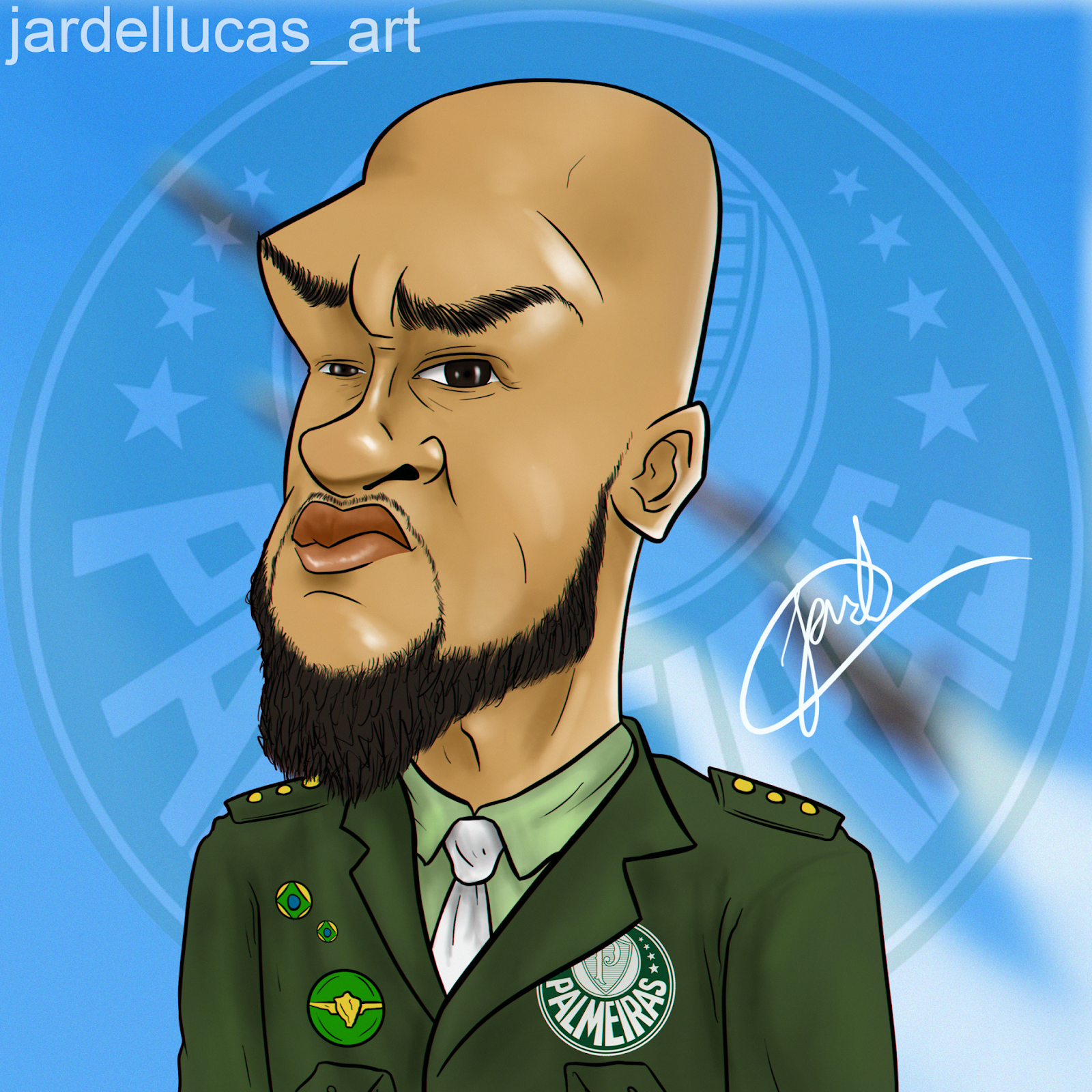 caricatura felipe melo