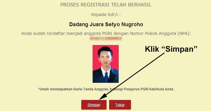 Cara Daftar Kartu Pgri Online