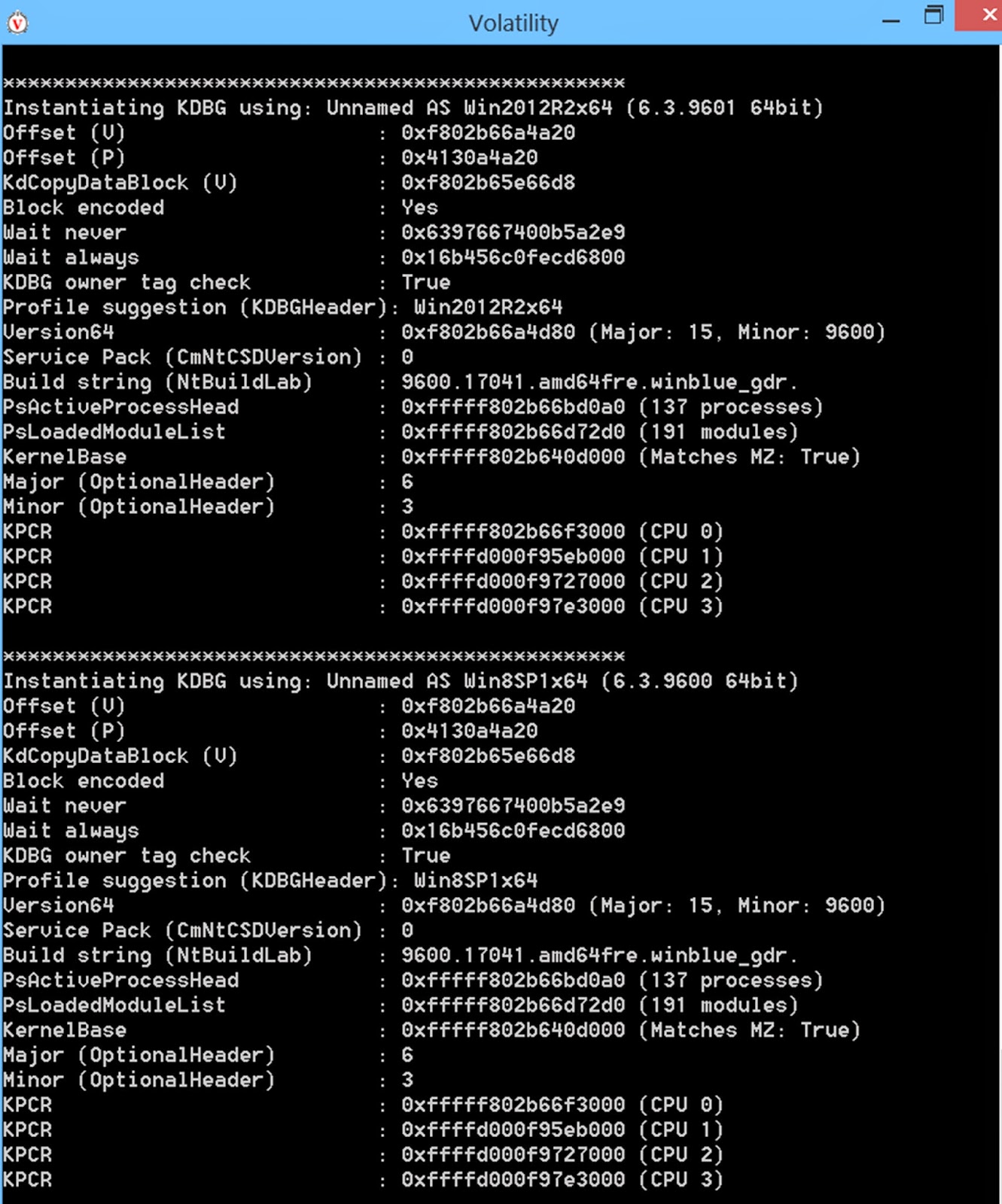 BriMor Labs: Analysis of a Windows 8 Memory Dump with Volatility 2.4 ...