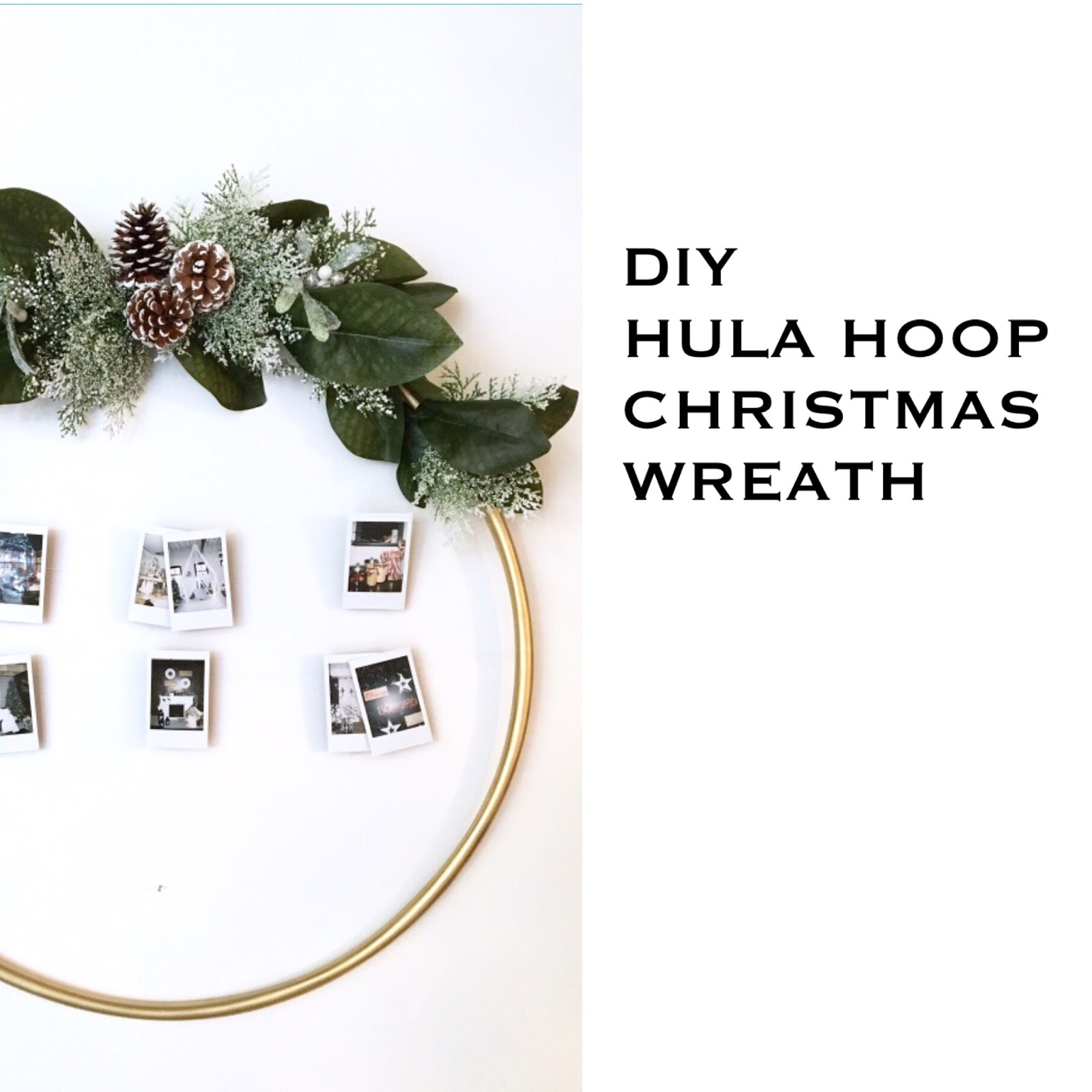 DIY Hula Hoop Christmas Wreath Harlow & Thistle