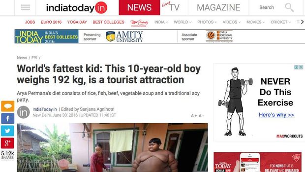Asal Karawang, Bocah 10 Tahun Yang Berbobot 188 Kg Ini Mendunia Asal Karawang, Bocah 10 Tahun Yang Berbobot 188 Kg Ini Mendunia
