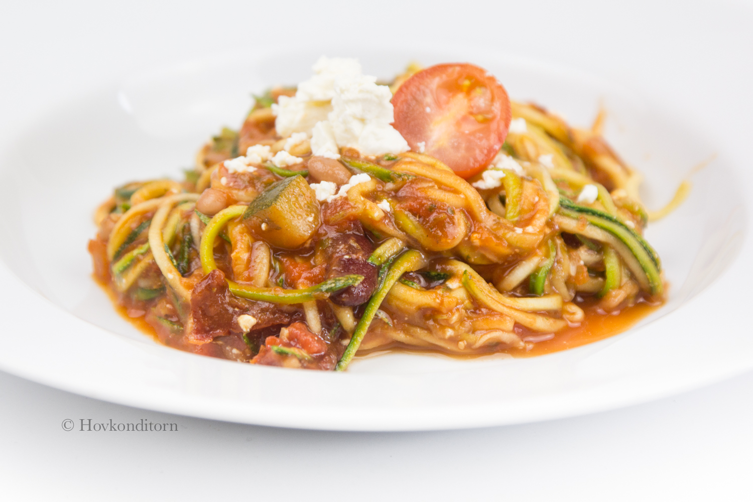 SunDried Tomato Feta Sauce with Zoodles