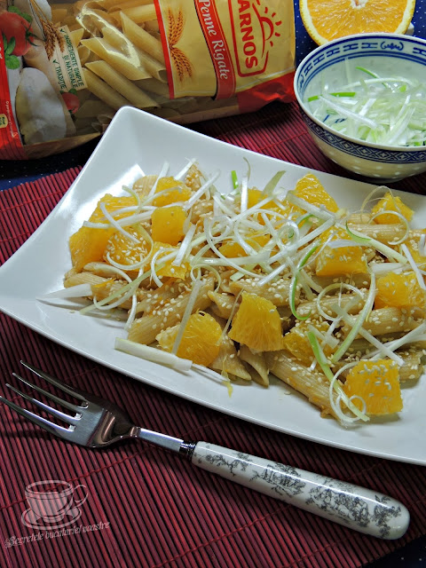 PENNE RIGATE CU DRESSING DE PORTOCALE SI SUSAN