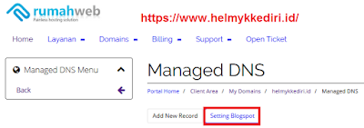 Cara setting domain dari rumahweb keblogspot - Blog Orang IT
