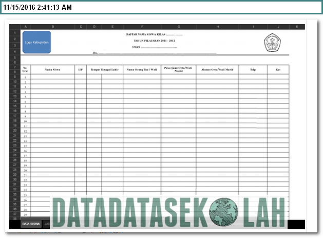 Aplikasi Program Buku Wali Kelas Format Microsoft Excel Aplikasi Program Buku Wali Kelas Format Microsoft Excel