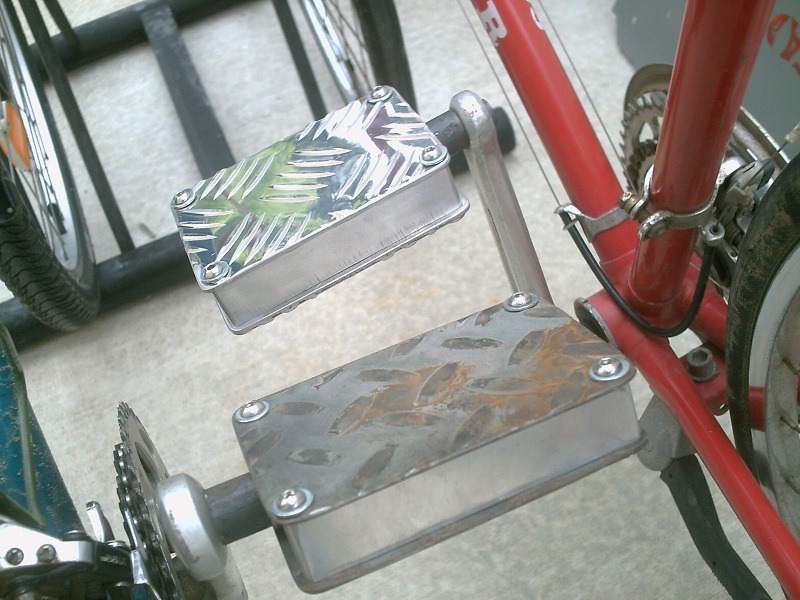 Home made bicycle toe straps Greens and Machines