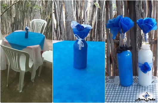 Casamento Civil - Festa no Quintal com Decoração Azul