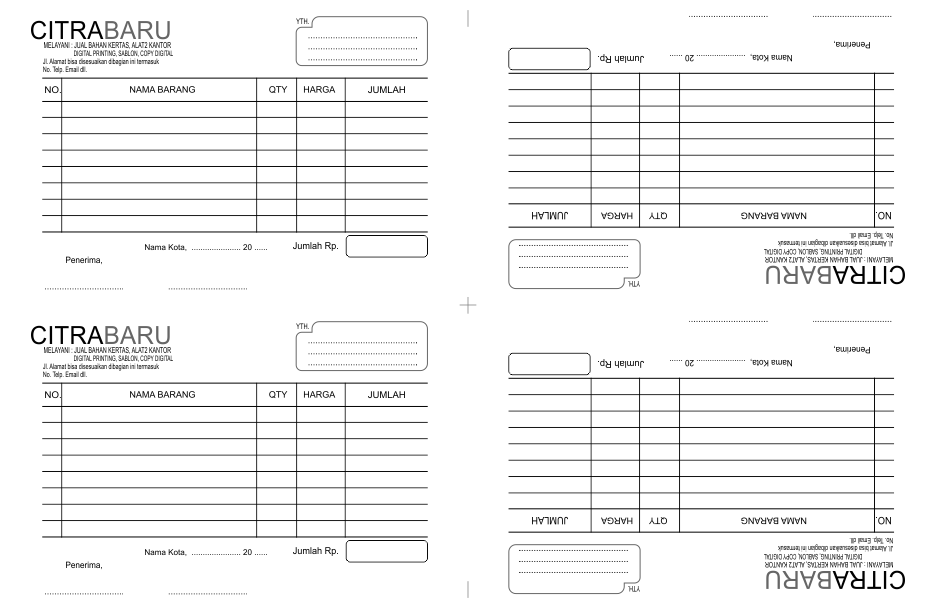 Download Desain Nota Lengkap Format Coreldraw Cdr Desain Free