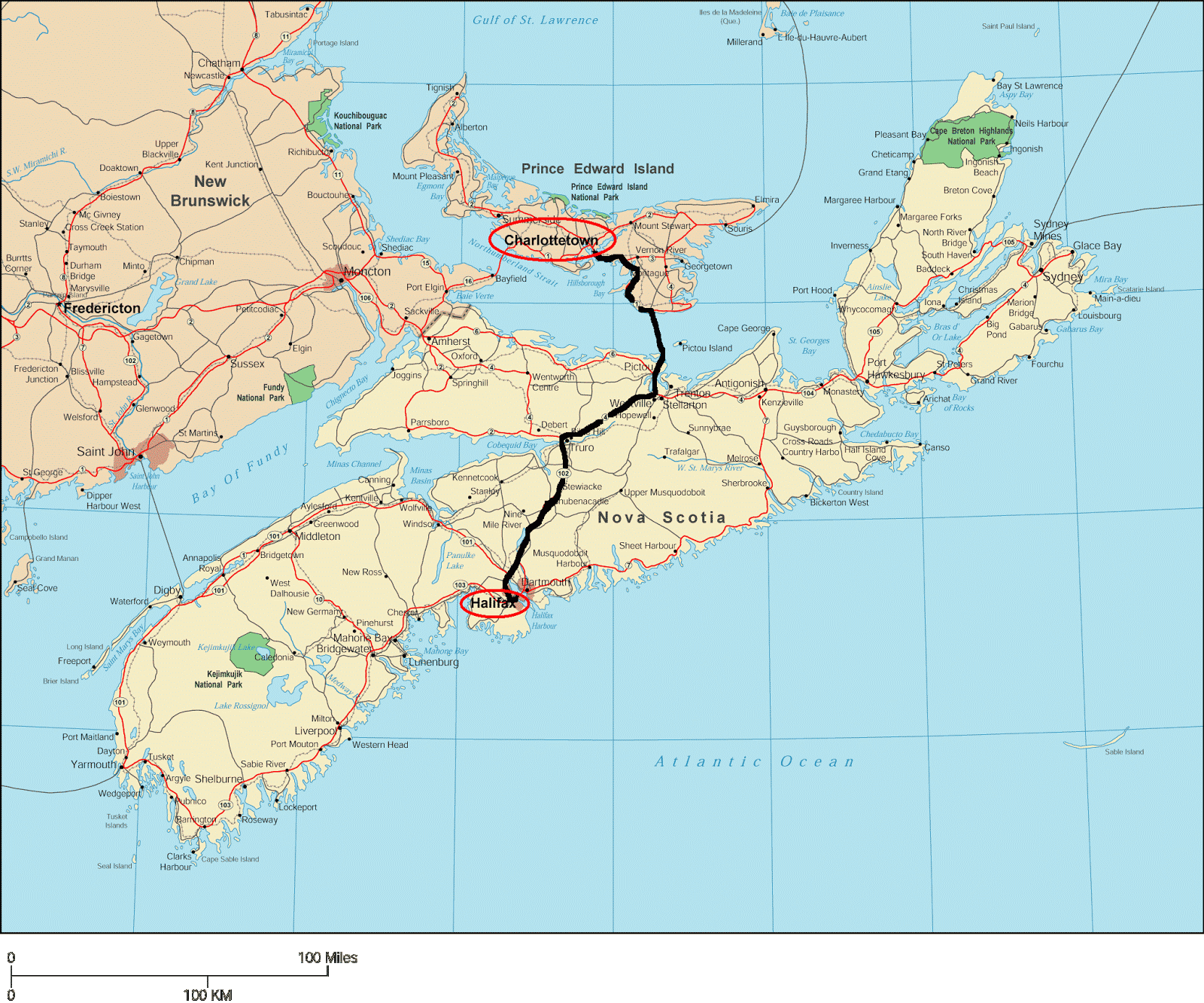 The Atlantic to Pacific 2011 road trip with my Shadow Charlottetown to